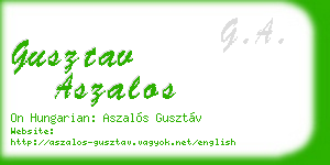 gusztav aszalos business card
